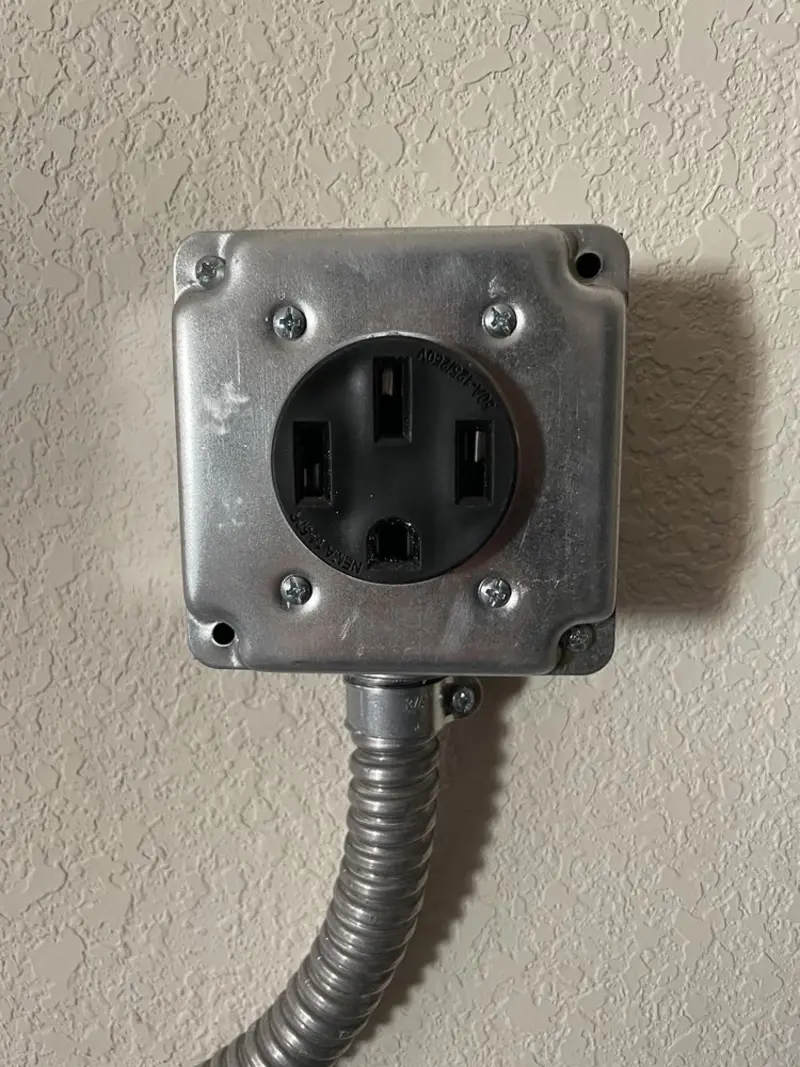 NEMA 14-50 outlet installed for Electrical Panel Upgrade in Meadow Vista